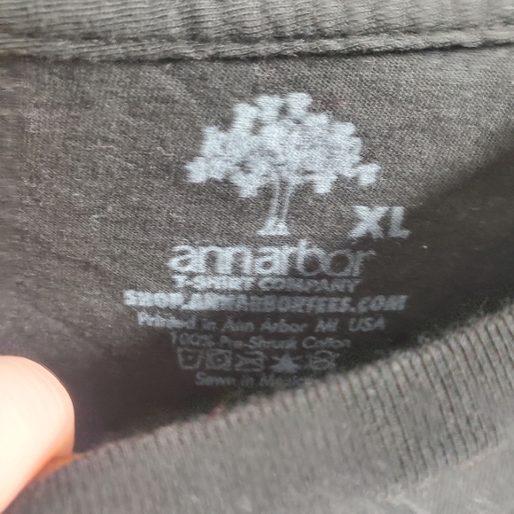 Anna Arobor Black Graphic THE DOGFATHER T-Shirt SIZE XL - Picture 3 of 3